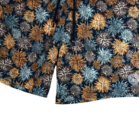 Penguin Mens Sea Urchins Lined Swimming Trunks Sz L Swimwear Volley Shorts Beach - Picture 4 of 11